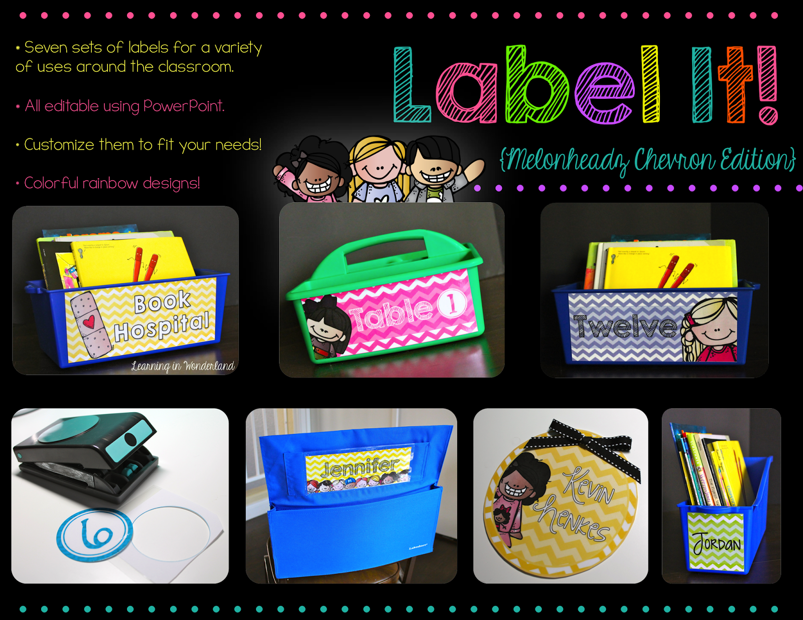 http://www.teacherspayteachers.com/Product/Label-It-Melonheadz-Chevron-Edition-Editable-Classroom-Labels-1370048