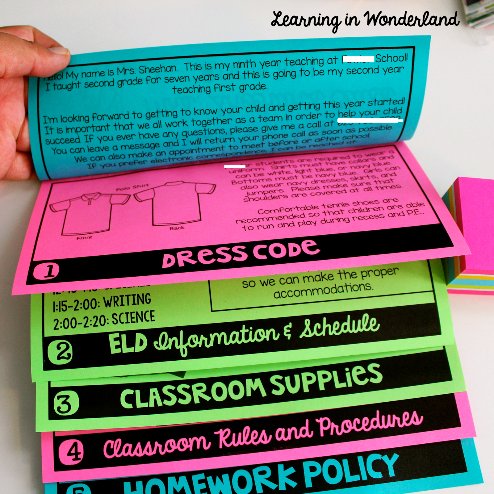 Post loaded with ideas to include in your back-to-school flip book!