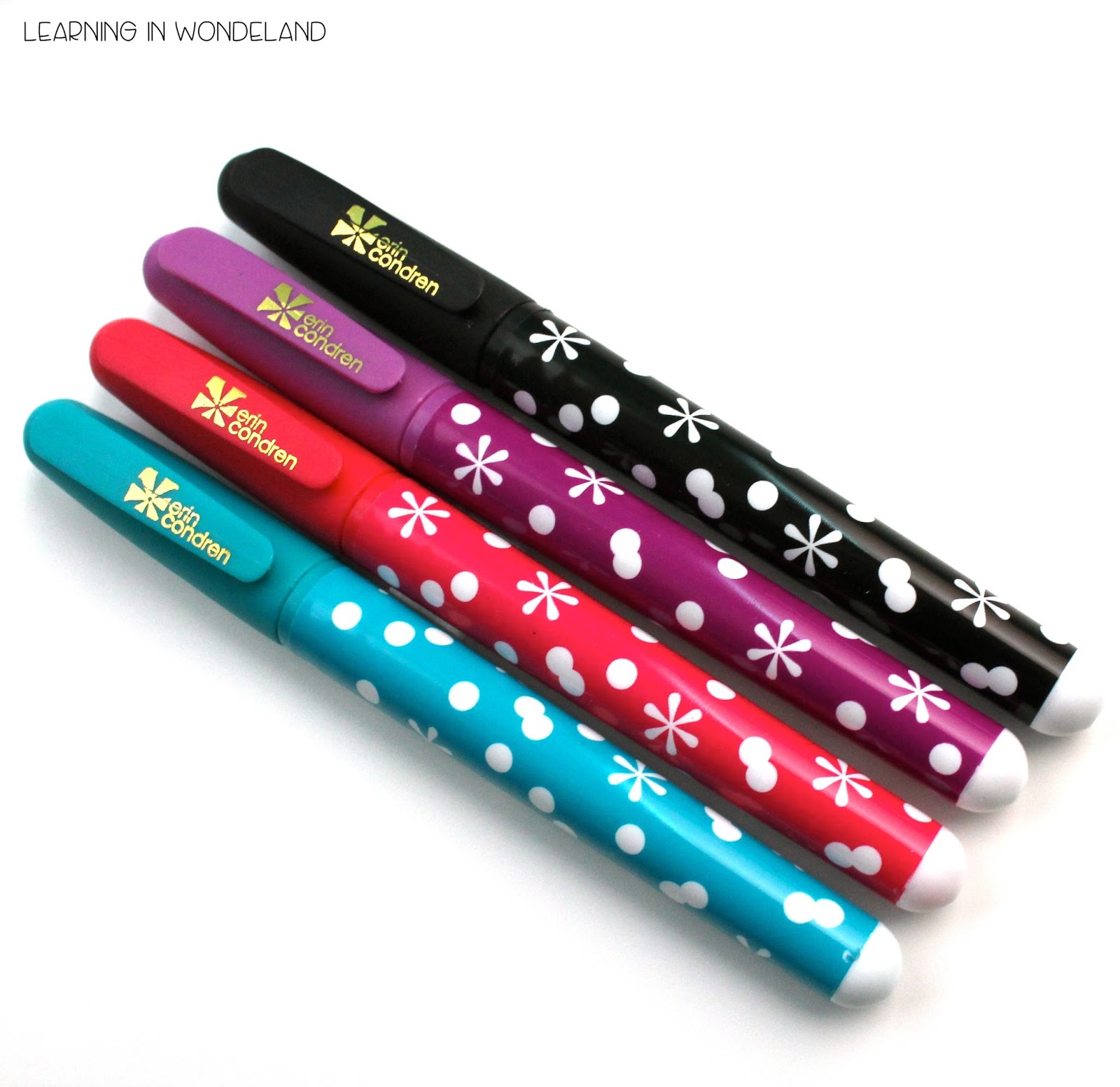 These wet erase markers will only erase with water! No more smudging! 