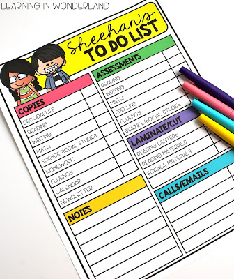 Use these adorable teacher checklists to stay on top of weekly duties!