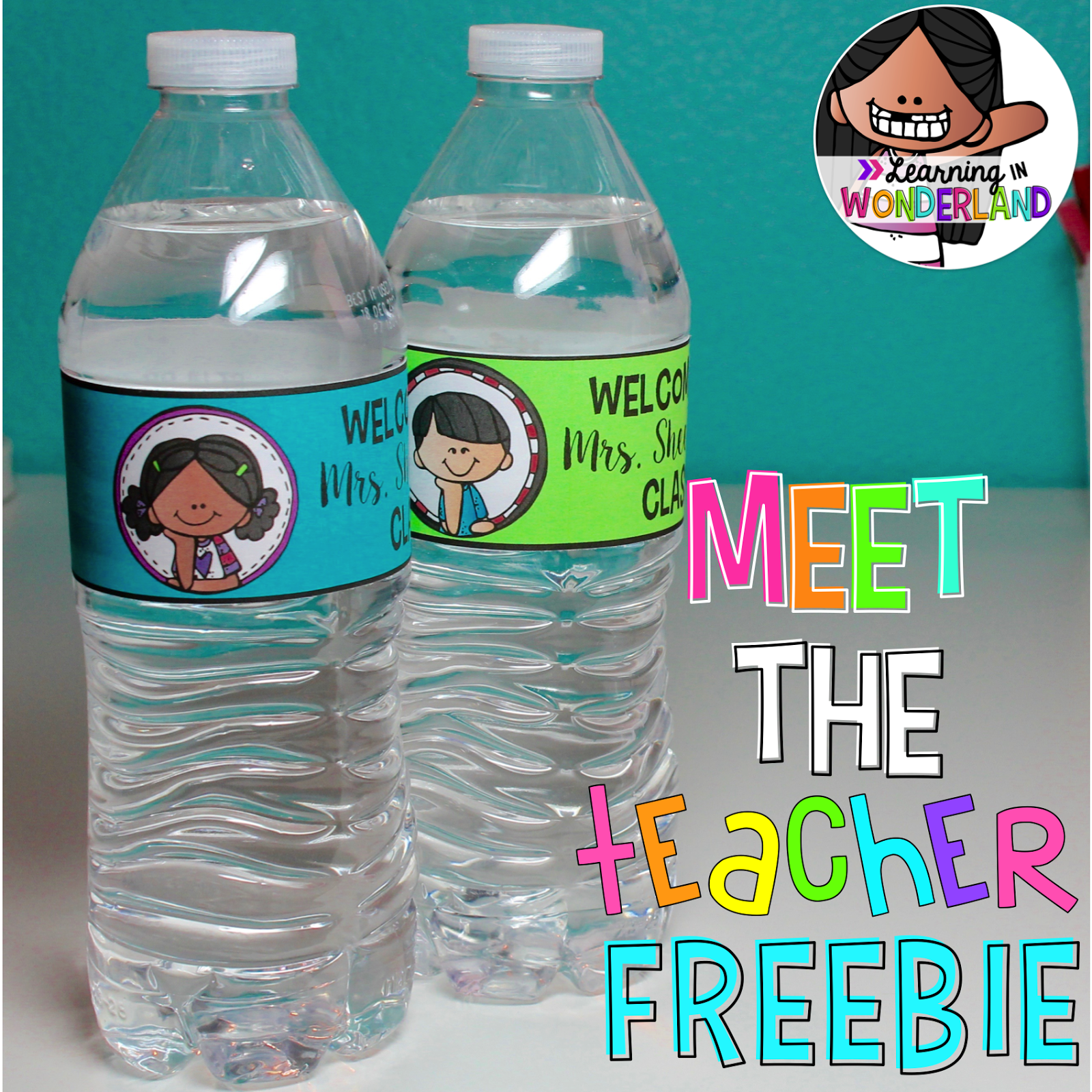 Pass out these cute bottles on Meet the Teacher Night! The labels are FREE!!