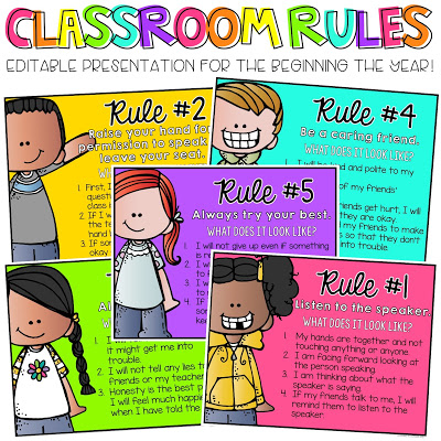 Classroom rules for the primary classroom
