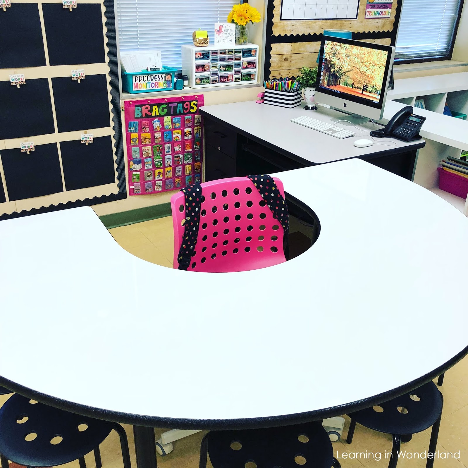 Whiteboard Horseshoe Table - Learning in Wonderland